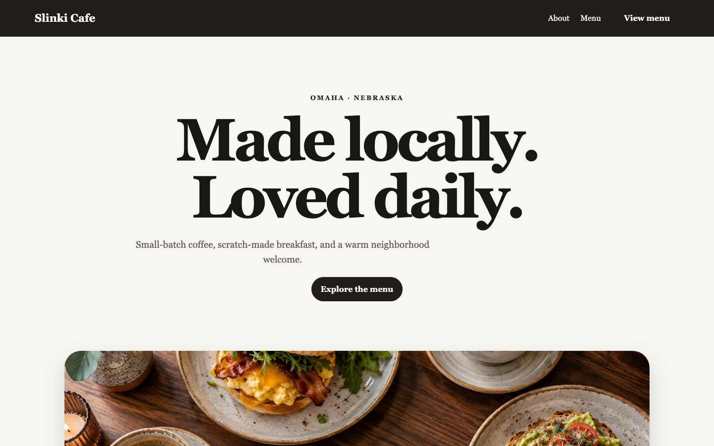 Slinki website design example for this business category